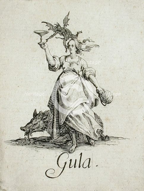 Gluttony, c1621. Creator: Jacques Callot.