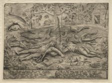 Gluttony (Plate). Creator: Jan Brueghel (Flemish, 1568-1625); Pieter Balten (Flemish)