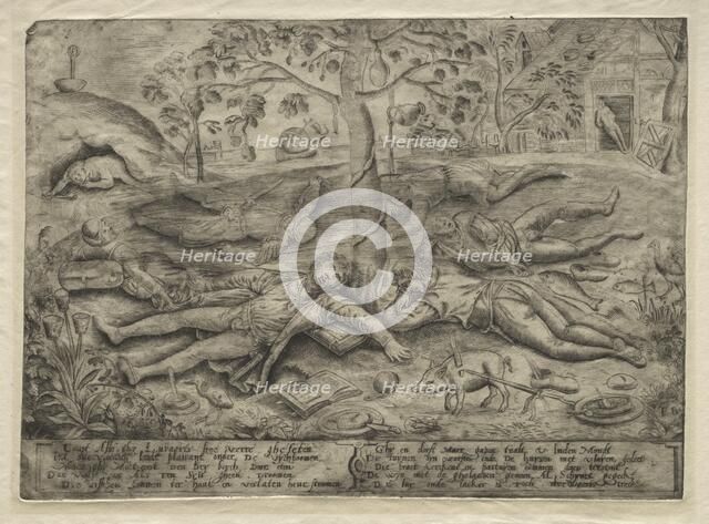 Gluttony (Plate). Creator: Jan Brueghel (Flemish, 1568-1625); Pieter Balten (Flemish).