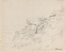 Glacial Boulders at the Edge of a Mountain, 1800/1810. Creator: Jean-Antoine Linck