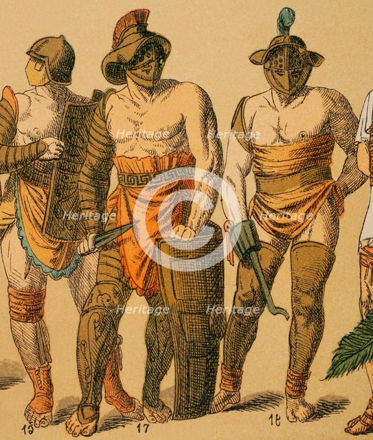 Gladiators, Roman Empire, 1881.  Creator: Unknown.