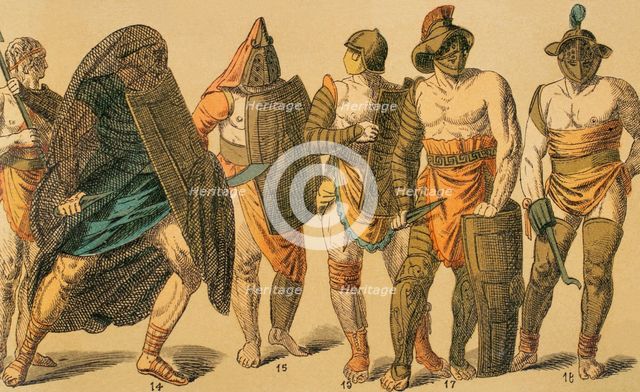 Gladiators, Roman Empire, 1881.  Creator: Unknown.