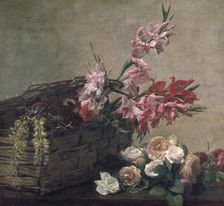 Gladioli and Roses 1880. Artist: Henri Fantin-Latour