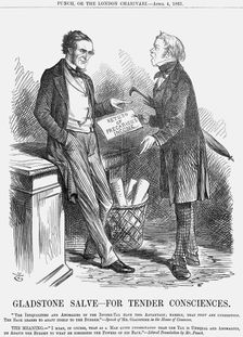 Gladstone Salve - For Tender Consciences 1863. Creator: John Tenniel