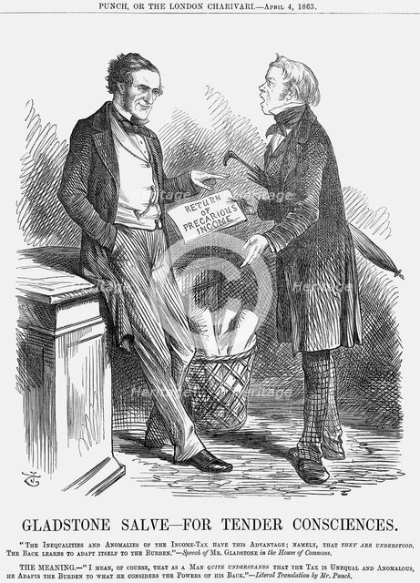 'Gladstone Salve - For Tender Consciences', 1863. Creator: John Tenniel.