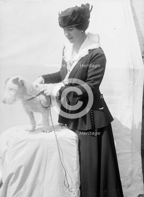 Gladys Ingalls, Mrs. Arnold Robertson, Dog Show, 1916. Creator: Harris & Ewing.