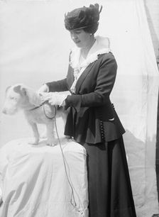 Gladys Ingalls, Mrs. Arnold Robertson, Dog Show, 1916. Creator: Harris & Ewing