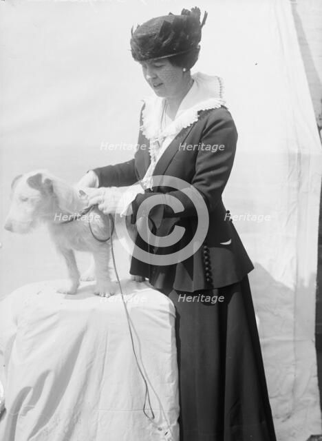 Gladys Ingalls, Mrs. Arnold Robertson, Dog Show, 1916. Creator: Harris & Ewing.