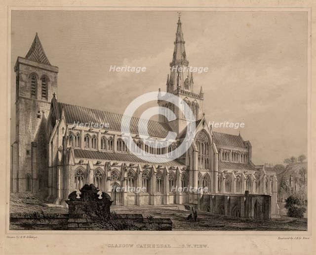 Glasgow Cathedral, Southwest View, 1847. Creator: Unknown.