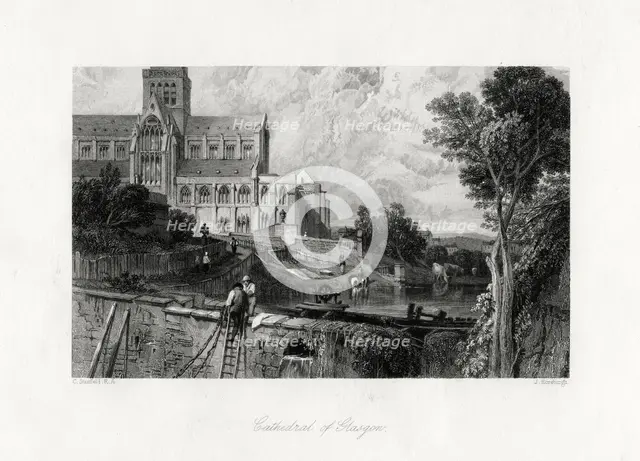 Glasgow Cathedral, Scotland, 19th century. Artist: J Horsburgh