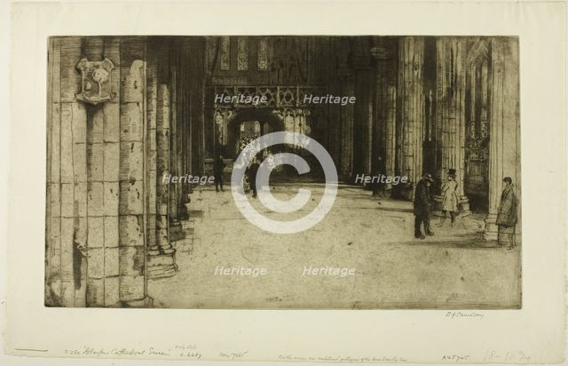 Glasgow Cathedral Screen, 1897. Creator: David Young Cameron.