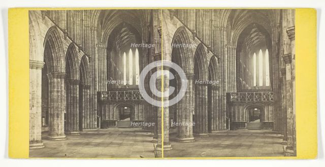 Glasgow Cathedral - The Nave, 1867. Creator: Archibald Burns.