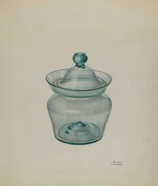 Glass Compote, c. 1936. Creator: Beverly Chichester