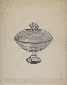 Glass Compote, c. 1936. Creator: Katherine Hastings