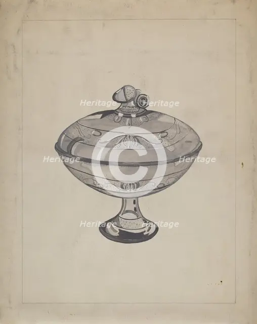 Glass Compote, c. 1936. Creator: Katherine Hastings.