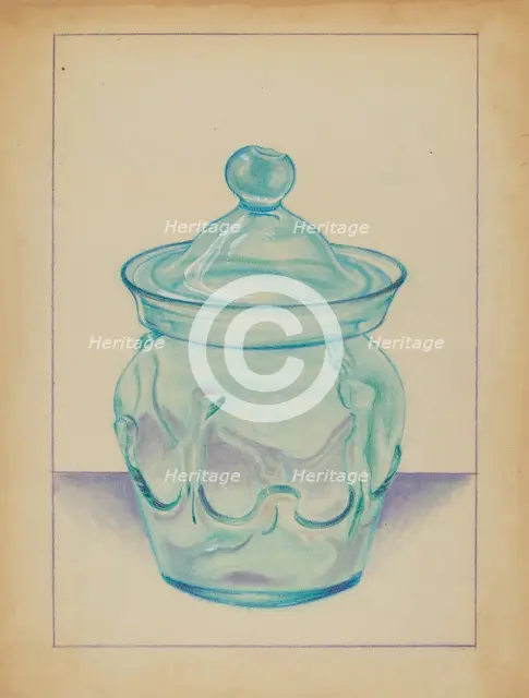 Glass Container, 1935/1942. Creator: S. Brodsky.