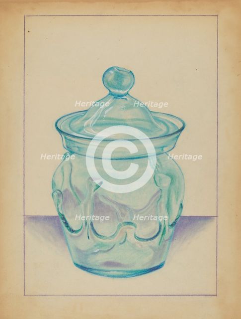 Glass Container, 1935/1942. Creator: S. Brodsky.