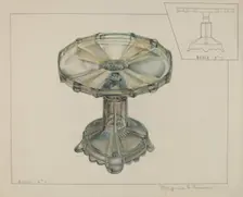 Glass Cake Stand, c. 1936. Creator: Magnus S. Fossum