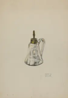 Glass Camphene Lamp, c. 1937. Creator: Harry Grossen