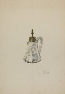 Glass Camphene Lamp, c. 1937. Creator: Harry Grossen