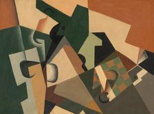 Glass and Checkerboard, c. 1917. Creator: Juan Gris