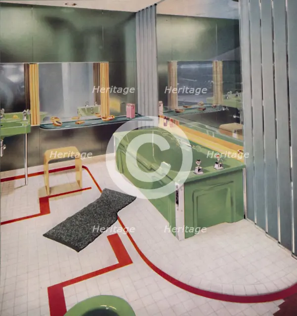 'Glass and tile in the modern Bathroom', 1938. Artist: Unknown.