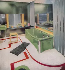 Glass and tile in the modern Bathroom 1938