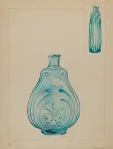 Glass Bottle, 1935/1942. Creator: A. Zaidenberg