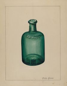 Glass Bottle, 1935/1942. Creator: Anna Aloisi