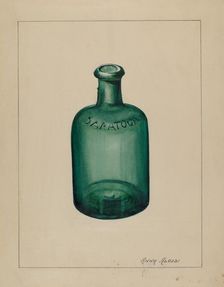 Glass Bottle, 1935/1942. Creator: Anna Aloisi