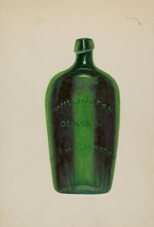 Glass Bottle, c. 1939. Creator: Maud M Holme