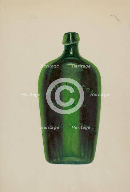Glass Bottle, c. 1939. Creator: Maud M Holme.