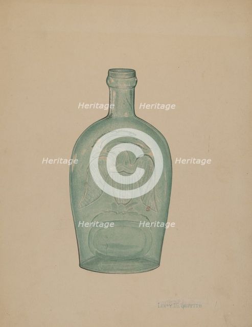 Glass Bottle, c. 1939. Creator: LeRoy Griffith.