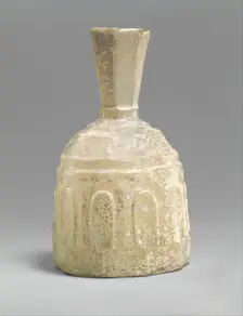Glass Bottle with Faceted Decoration, Iran, 9th-10th century. Creator: Unknown