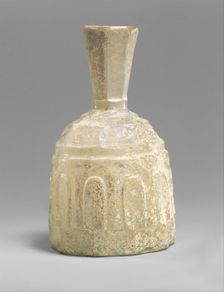 Glass Bottle with Faceted Decoration, Iran, 9th-10th century. Creator: Unknown