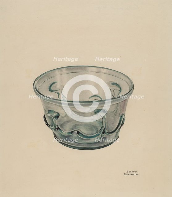 Glass Bowl, 1935/1942. Creator: Beverly Chichester.