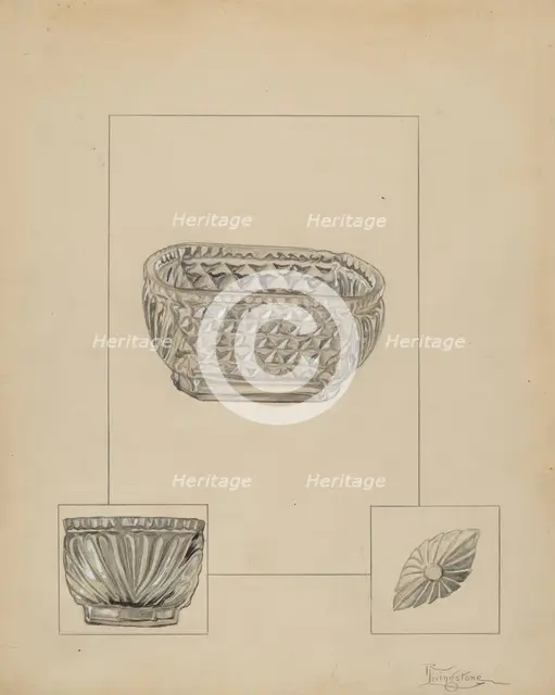 Glass Bowl, 1935/1942. Creator: Rolland Livingstone.