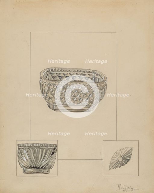 Glass Bowl, 1935/1942. Creator: Rolland Livingstone.
