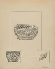 Glass Bowl, 1935/1942. Creator: Rolland Livingstone