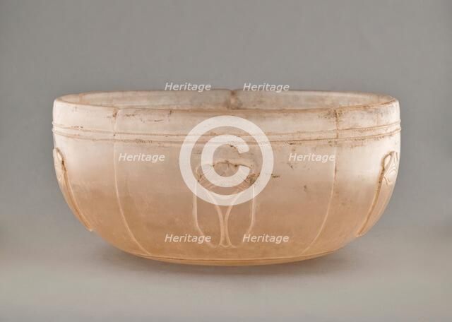 Glass bowl with cicadas in relief, c206BC to 220. Creator: Unknown.