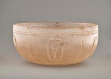 Glass bowl with cicadas in relief, c206BC to 220. Creator: Unknown