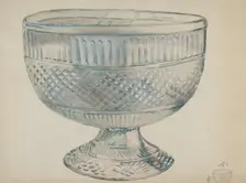 Glass Bowl, c. 1936. Creator: Ella Josephine Sterling