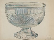 Glass Bowl, c. 1936. Creator: Ella Josephine Sterling