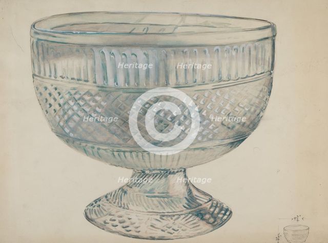 Glass Bowl, c. 1936. Creator: Ella Josephine Sterling.