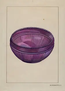 Glass Bowl, c. 1936. Creator: Raymond Manupelli