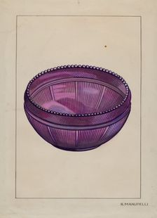 Glass Bowl, c. 1936. Creator: Raymond Manupelli