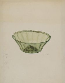 Glass Bowl, c. 1940. Creator: V. L. Vance