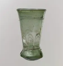 Glass Beaker, Frankish, late 6th-early 7th century. Creator: Unknown
