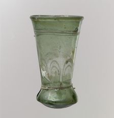 Glass Beaker, Frankish, late 6th-early 7th century. Creator: Unknown