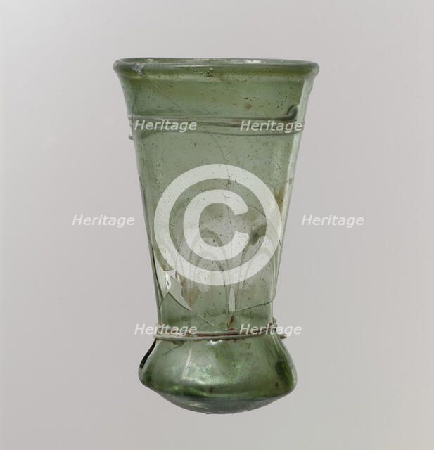 Glass Beaker, Frankish, late 6th-early 7th century. Creator: Unknown.